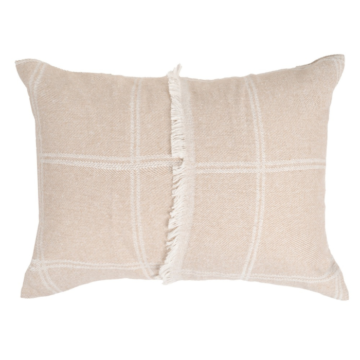 Set 2 perne camel cu model jacquard din bumbac și poliester 70x50 cm [3]