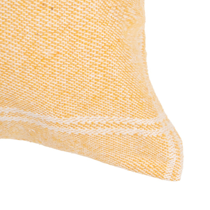 Set 2 perne cu model jacquard muștar din bumbac și poliester 70x50 cm [5]