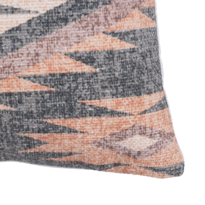 Set 2 perne cu model kilim gri și roz din bumbac și poliester 30x60 cm [5]