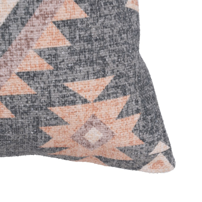 Set 2 perne cu model kilim gri și roz din bumbac și poliester 45x45 cm [4]