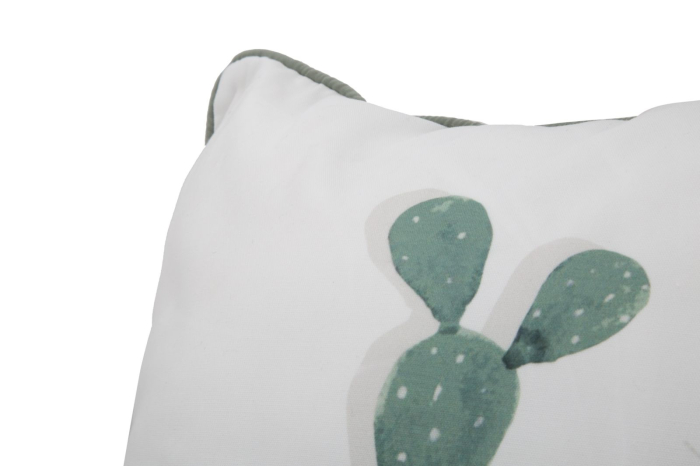 Set 2 perne decorative albe cu cactuși în acuarelă, ghivece geometrice și bordură fină verde-gri [5]