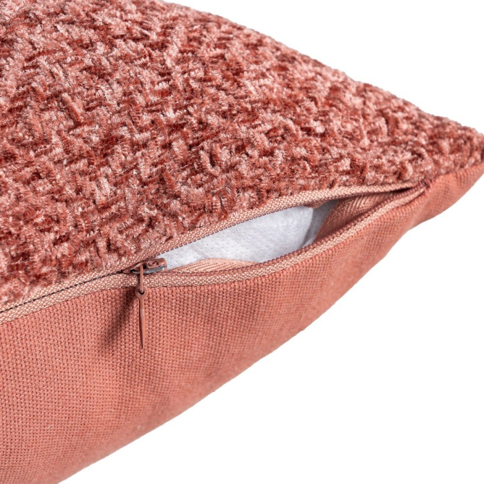 Set 2 perne decorative culoare caramiziu din poliester 30x50 [4]