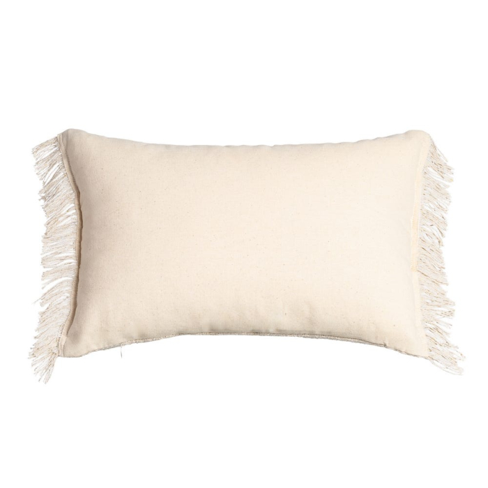 Set 2 perne decorative culoare natural bumbac, franjuri 30x50 [2]