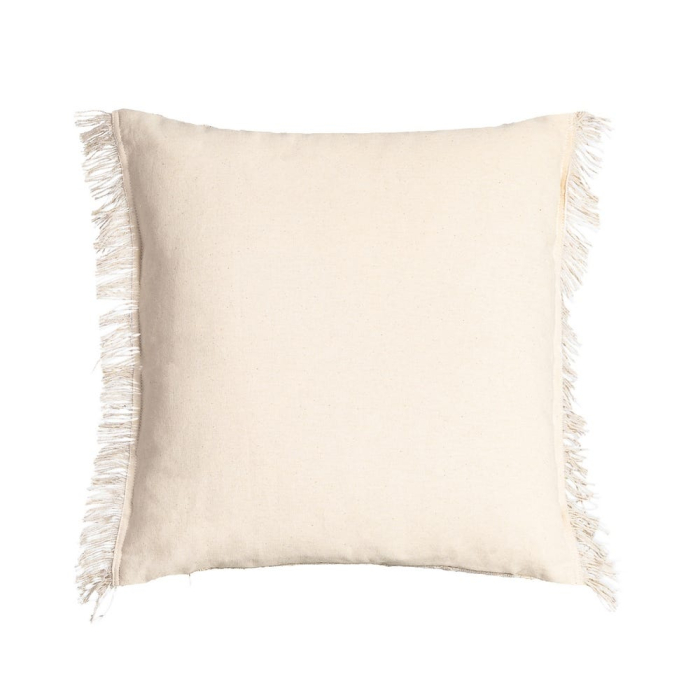 Set 2 perne decorative culoare natural bumbac, franjuri 45x45 [2]