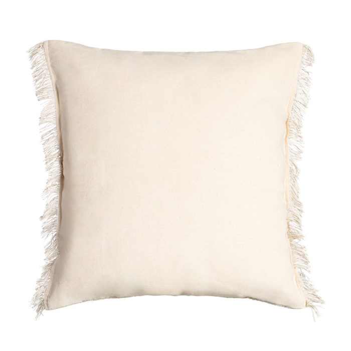 Set 2 perne decorative culoare natural bumbac, franjuri 60x60 [2]