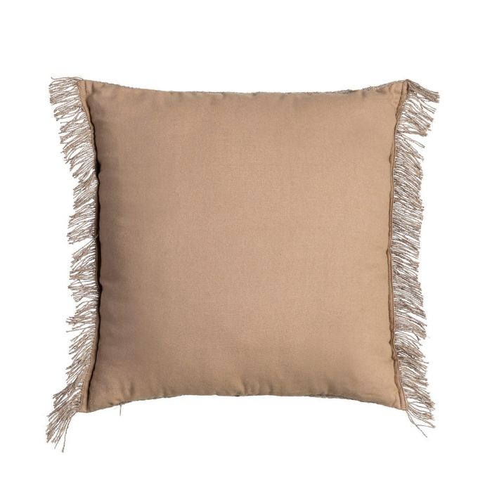 Set 2 perne decorative maro bumbac, franjuri 45x45 [2]