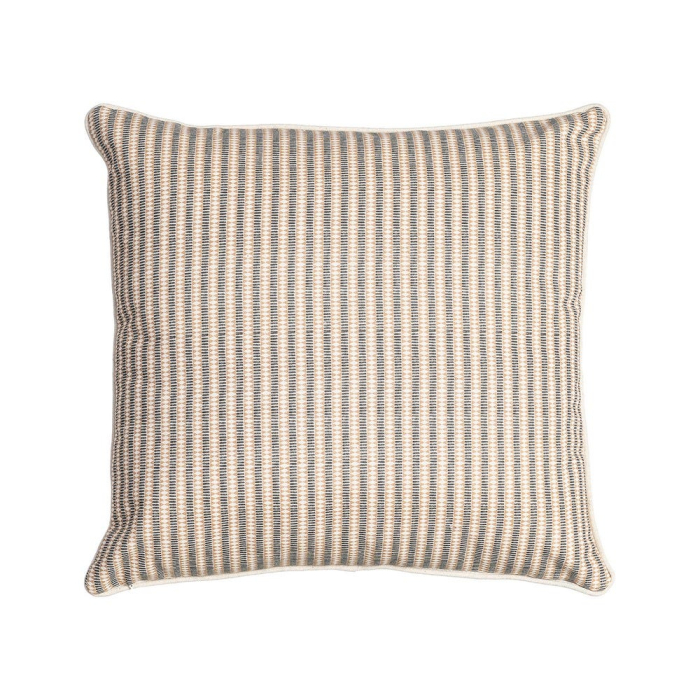 Set 2 perne decorative patrate crem cu gri si bej, bumbac si in, model geometric decorativ 45 x 45 cm [2]