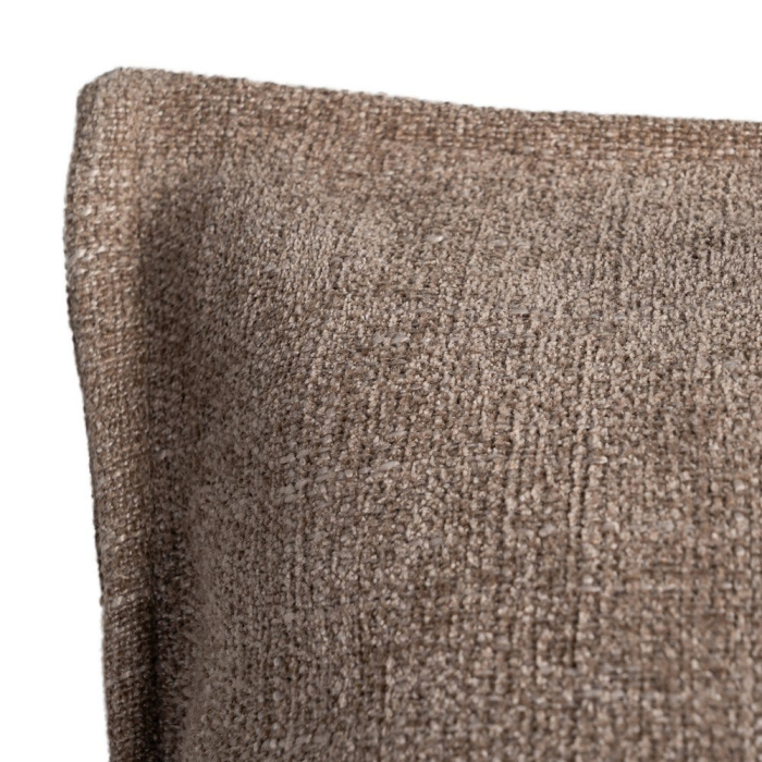 Set 2 perne decorative pătrate mari taupe cu țesătură texturată și bordură îngustă [3]