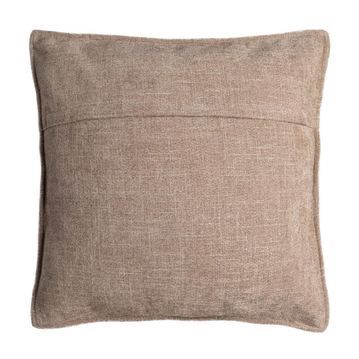 Set 2 perne decorative pătrate mari taupe cu țesătură texturată și bordură îngustă [2]