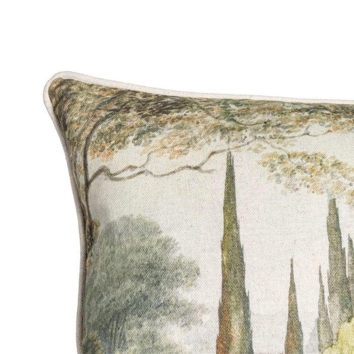 Set 2 perne decorative patrate multicolore cu imprimeu peisaj, bumbac si in 45 x 45 cm [3]