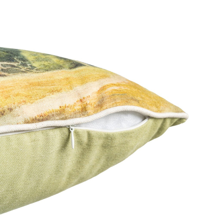 Set 2 perne decorative patrate multicolore cu imprimeu peisaj, bumbac si in 45 x 45 cm [4]