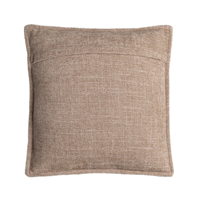 Set 2 perne decorative pătrate taupe cu țesătură texturată și bordură îngustă [2]