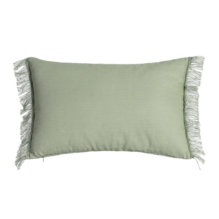 Set 2 perne decorative verzi bumbac, franjuri 30x50 [2]