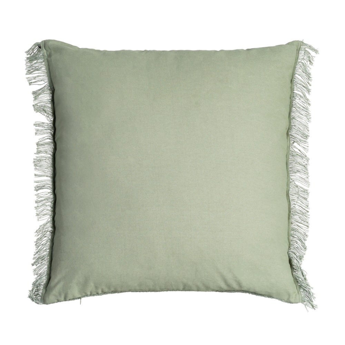 Set 2 perne decorative verzi din bumbac cu franjuri 60x60 [2]
