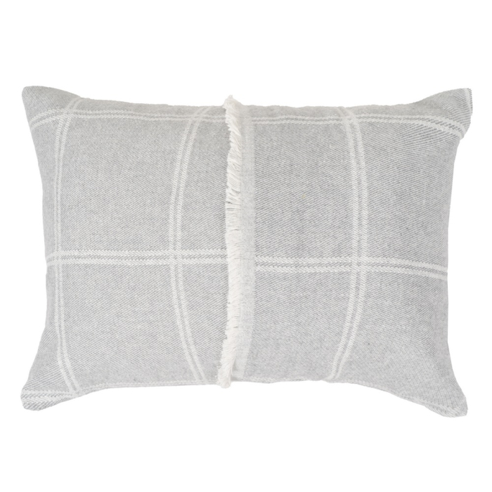 Set 2 perne din bumbac și poliester model jacquard gri perlat 70x50 cm [3]