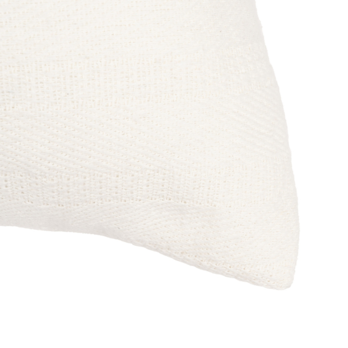 Set 2 perne din bumbac și poliester textură simplă alb antic 70x50 cm [5]