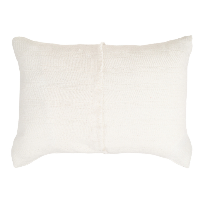 Set 2 perne din bumbac și poliester textură simplă alb antic 70x50 cm [2]