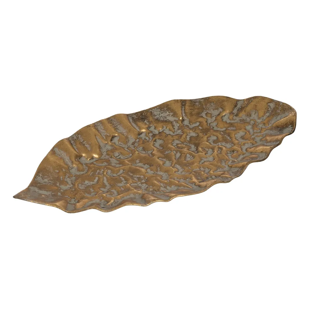 Set Platouri Aurii Frunza | Accesorii Masa Sofisticate [3]