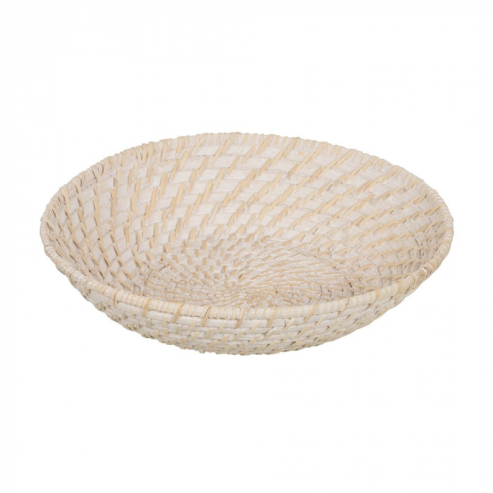 Set decorativ Ixia – platouri rotunde bambus și ratan, stil alb japandi [3]