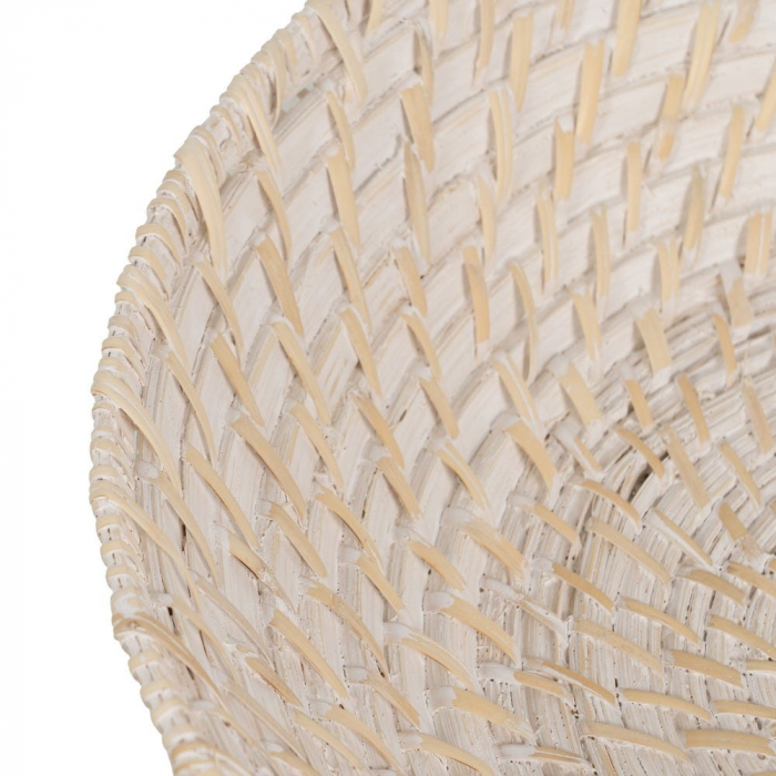 Set decorativ Ixia – platouri rotunde bambus și ratan, stil alb japandi [6]