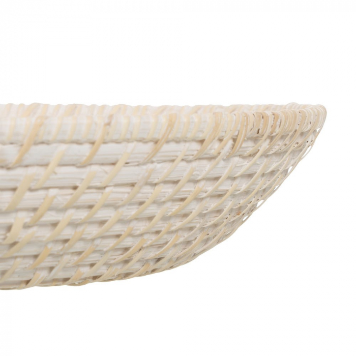 Set decorativ Ixia – platouri rotunde bambus și ratan, stil alb japandi [5]
