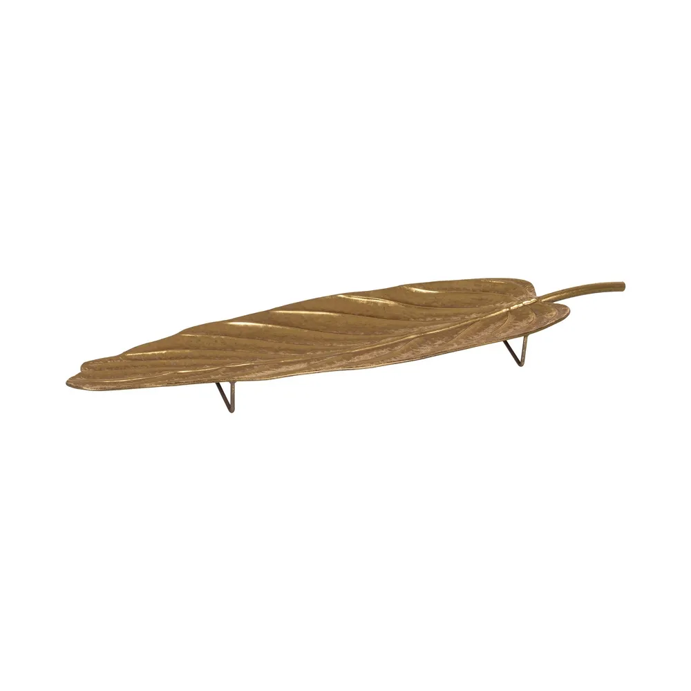 Set Platouri Aurii Frunze | Decoratiuni Interioare Naturale [3]