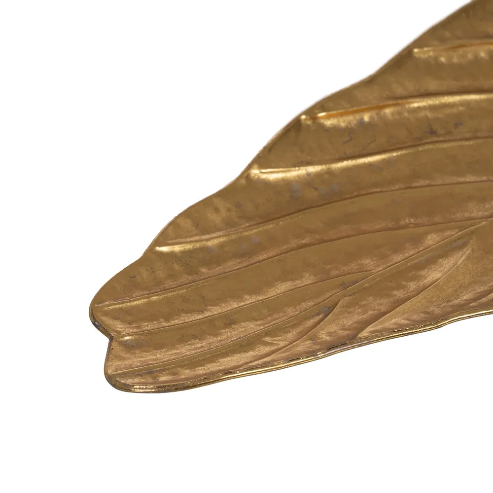 Set Platouri Aurii Frunze | Decoratiuni Interioare Naturale [4]