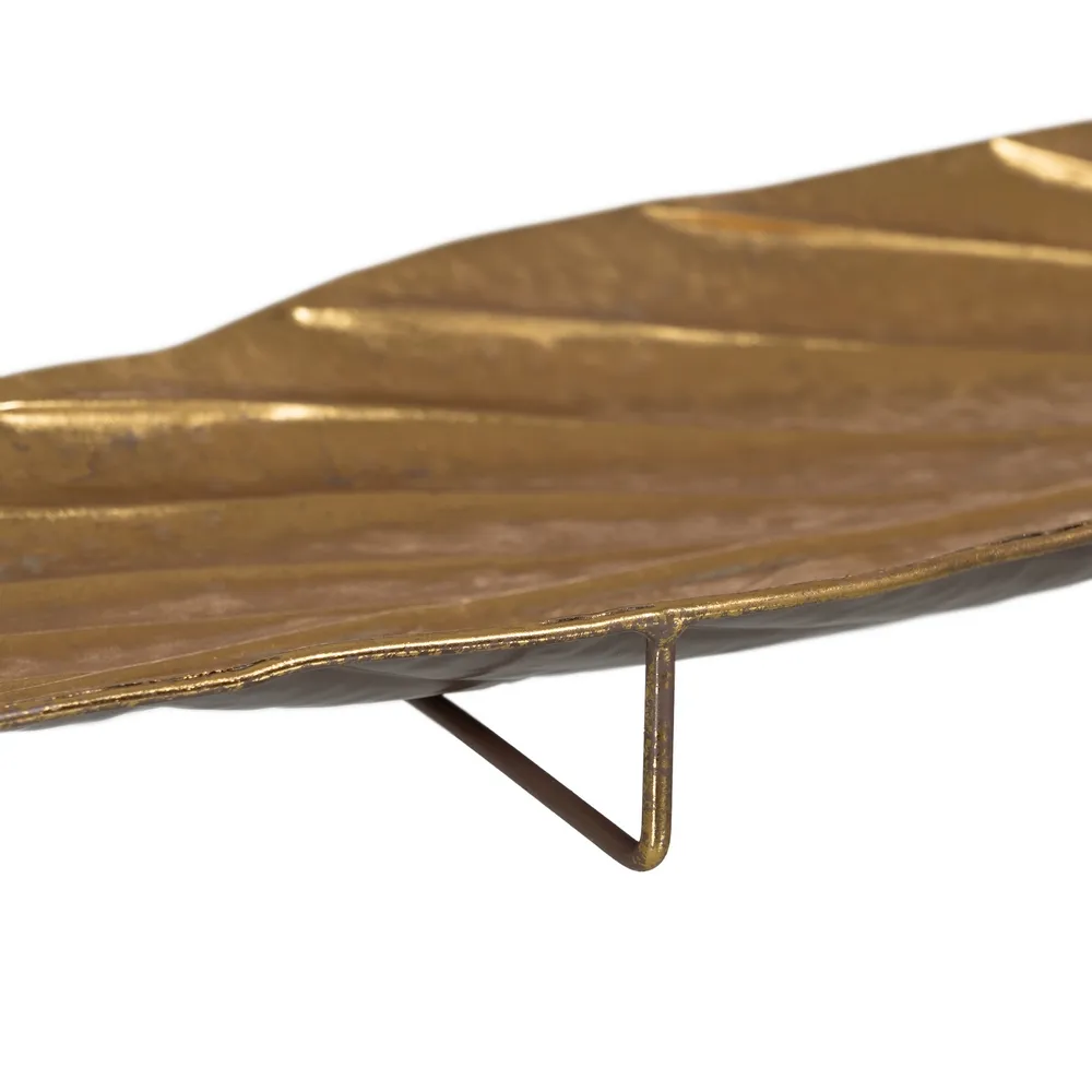 Set Platouri Aurii Frunze | Decoratiuni Interioare Naturale [5]