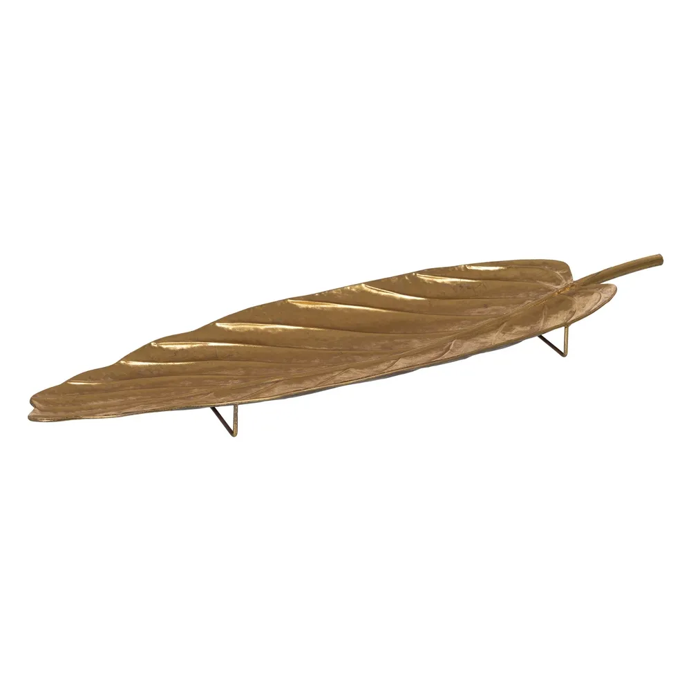 Set Platouri Aurii Frunze | Decoratiuni Interioare Naturale [2]
