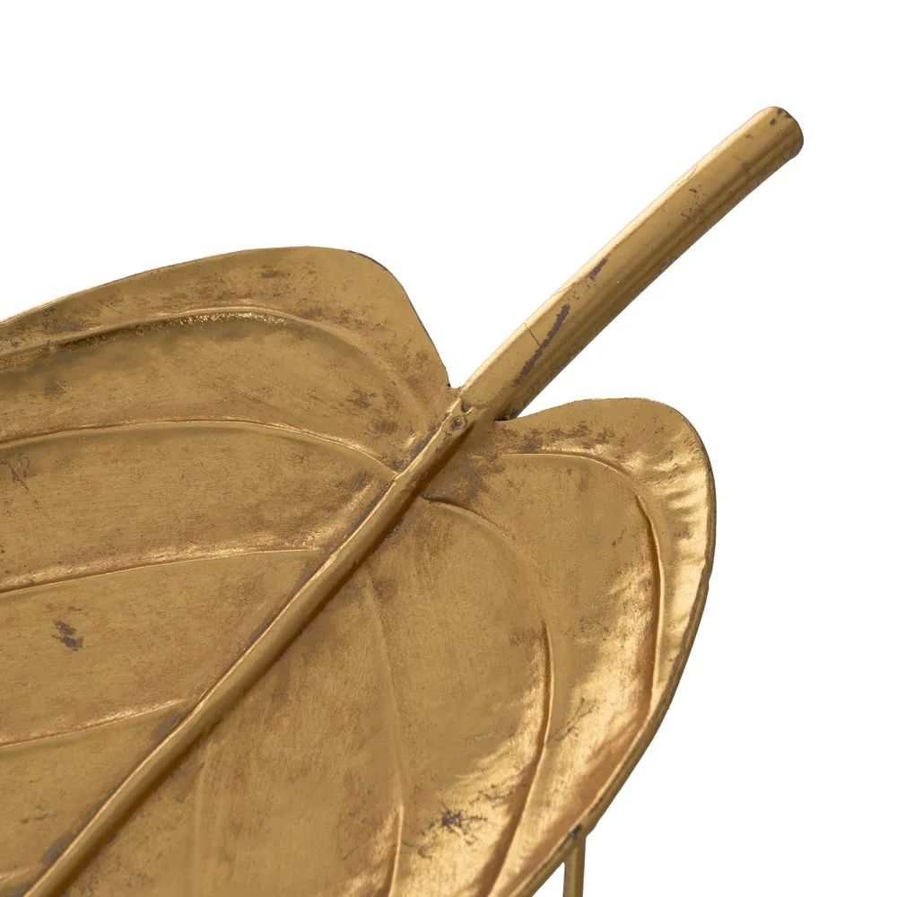 Set Platouri Aurii Frunze | Decoratiuni Interioare Naturale [6]