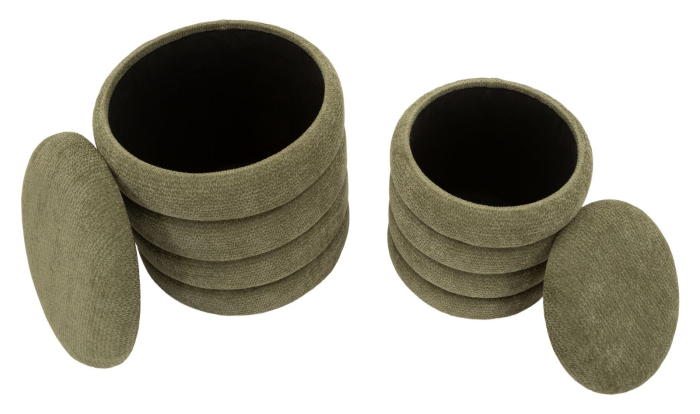 Set 2 pufuri container stil nordic verde [4]