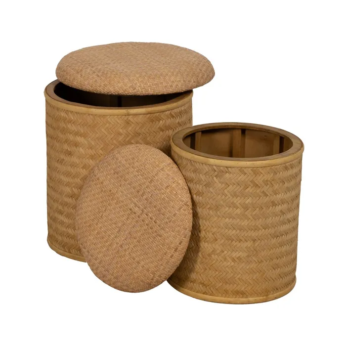 Set pufuri ratan depozitare|Accesorii decor naturale [3]