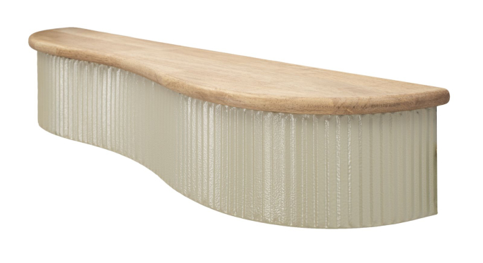 Set 2 rafturi de perete din lemn si metal verde alb pentru living [4]