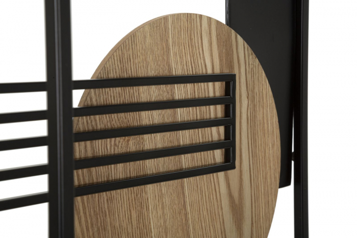 Set 2 rafturi perete design abstract cadre negre lemn Picassy - CreativDeco.ro [4]
