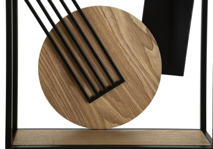 Set 2 rafturi perete design abstract cadre negre lemn Picassy - CreativDeco.ro [3]