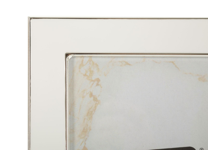 Set 2 rame foto alb și argintiu din metal cu ramă lată 12.5x17.5 [3]