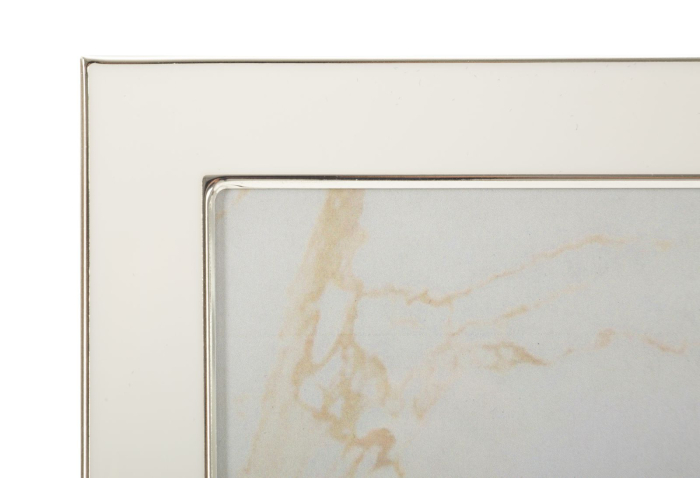 Set 2 rame foto alb și argintiu din metal cu ramă lată 20x25 [3]