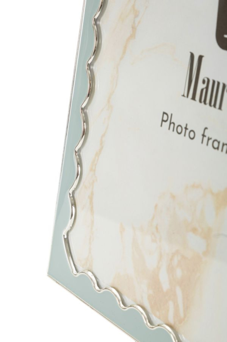 Set 2 rame foto albastru deschis și argintiu din metal cu profil ondulat 20x25 [4]