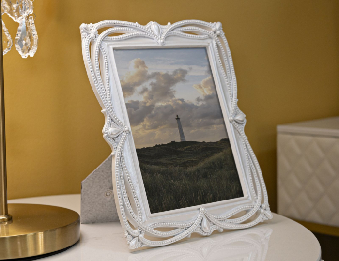 Rame foto albe din rășină cu design ornamental – imagine principală – Ribbon [5]