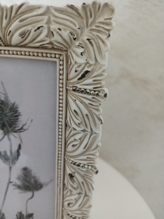 Set 2 Rame Foto Albe din Rasina cu Model Frunze, Leaves - CreativDeco.ro [5]