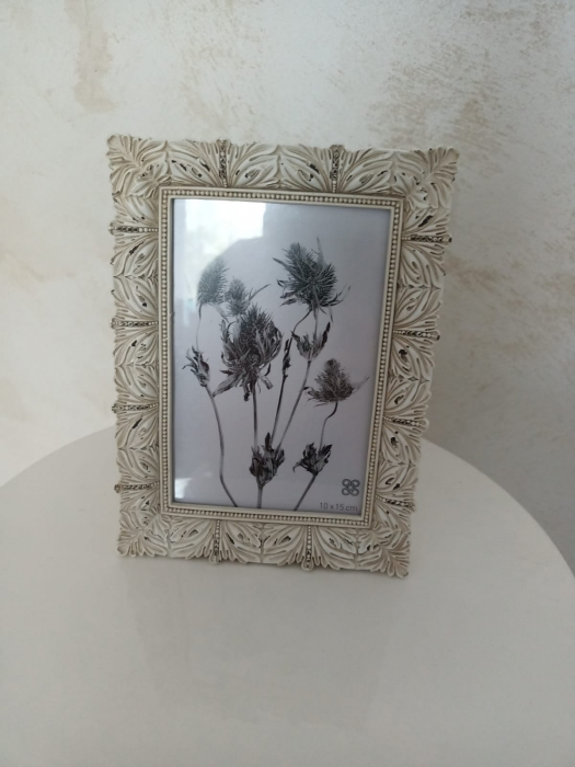 Set 2 Rame Foto Albe din Rasina cu Model Frunze, Leaves - CreativDeco.ro [2]