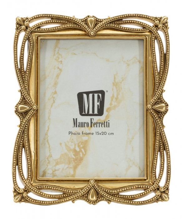 Rame foto aurii din rășină cu design ornamental – imagine principală – Line [2]