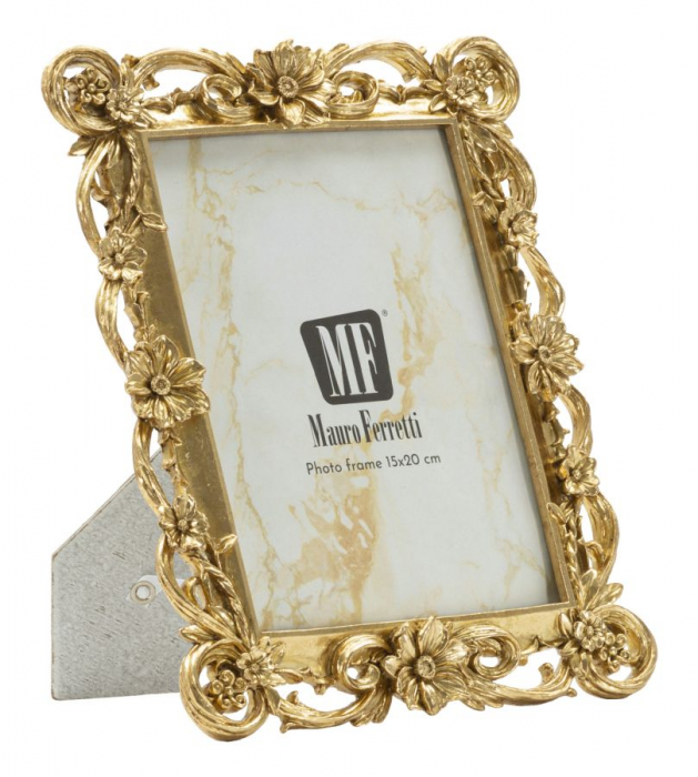 Rame foto aurii rășină sculptural set de 2 – imagine principală – design floral [1]