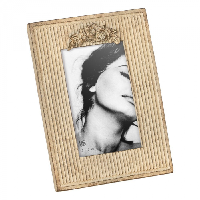 Set rame foto florale vintage bej relief 10x15 [1]