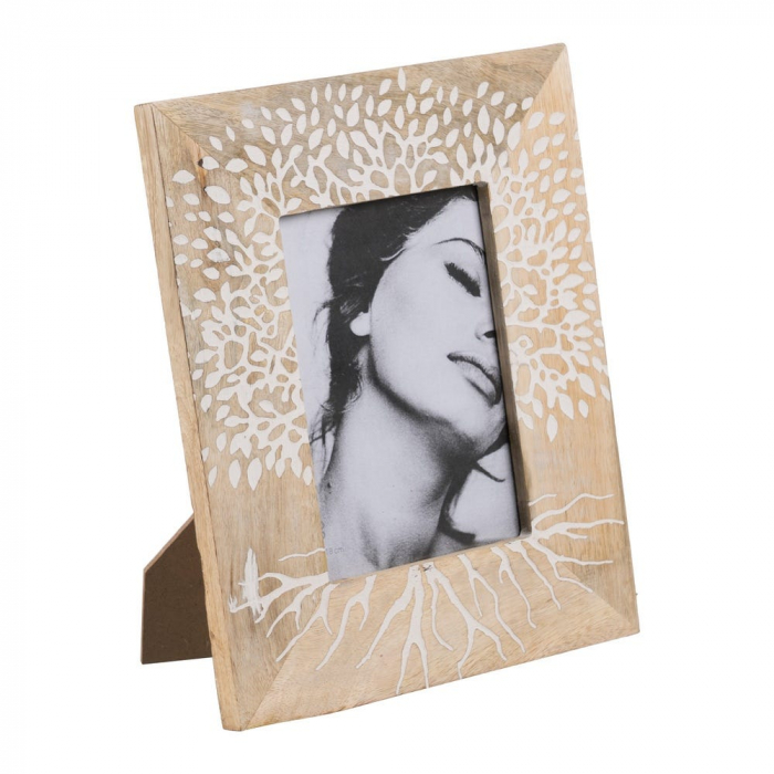 Set rame foto mango sculptat alb 10x15cm – decor boho artistic [1]