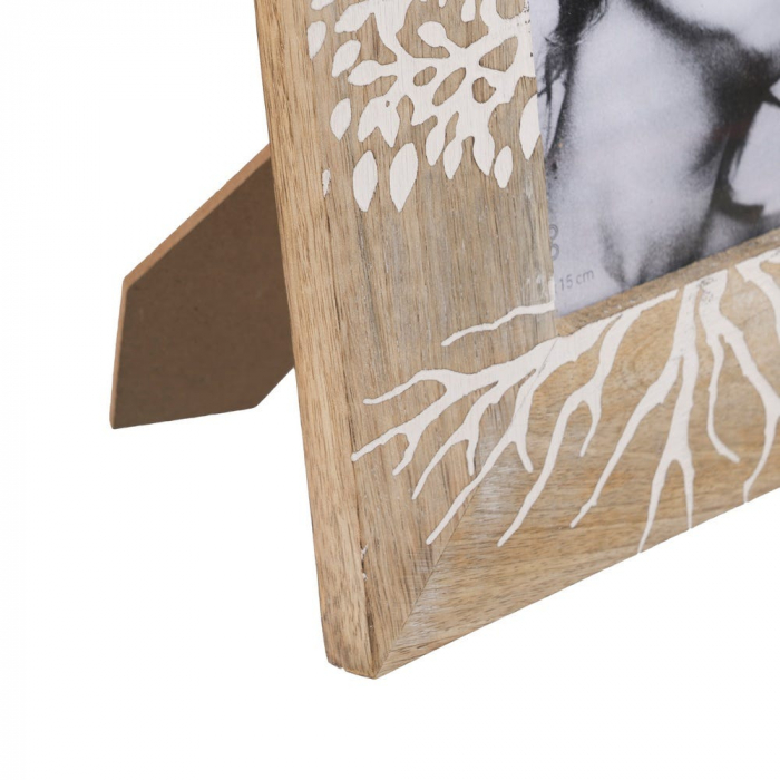 Set rame mango sculptat alb 13x18cm – decor boho cald [6]