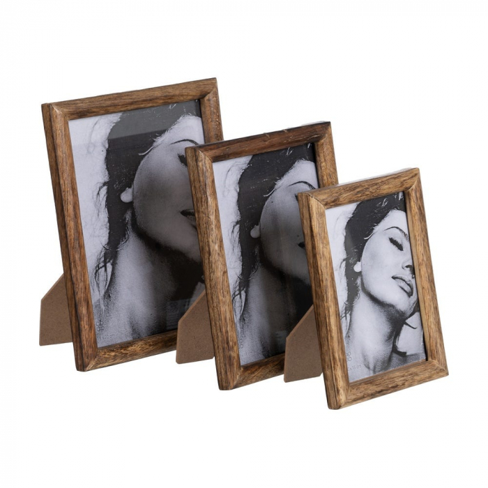 Set 2 rame foto lemn mango natur 10x15cm – decor simplu boho [2]
