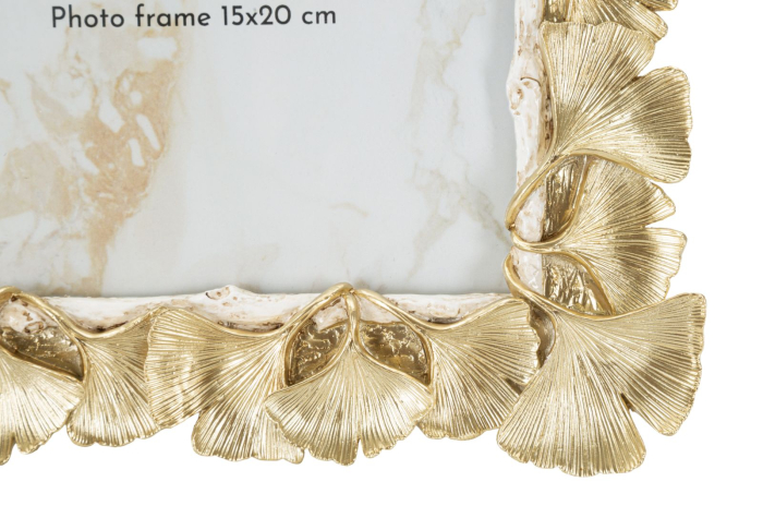 Set 2 rame foto mici cu petale ginkgo auriu [5]