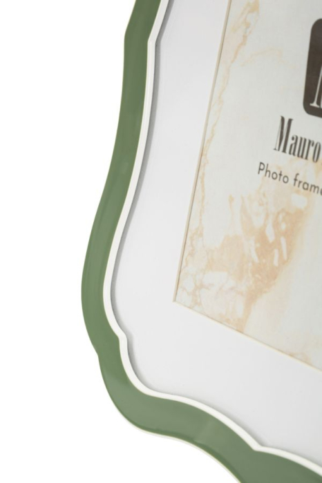 Set 2 rame foto verde și argintiu din metal cu profil decorativ 17x1.4x21.9 cm [4]