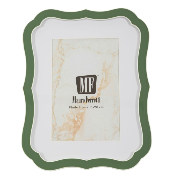 Set 2 rame foto verde și argintiu din metal cu profil decorativ 17x1.4x21.9 cm [2]
